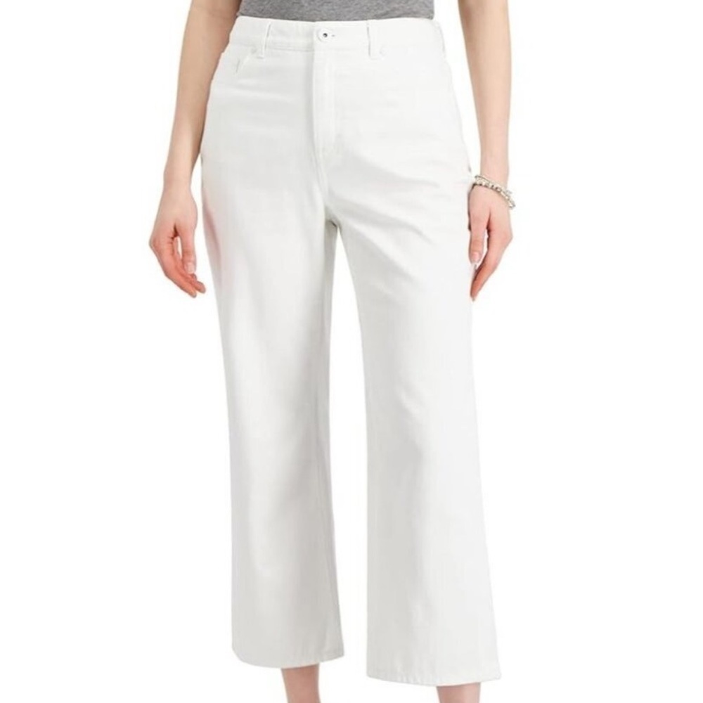 Style & Co High Rise Slouchy Crop Jeans size 14 White NWT